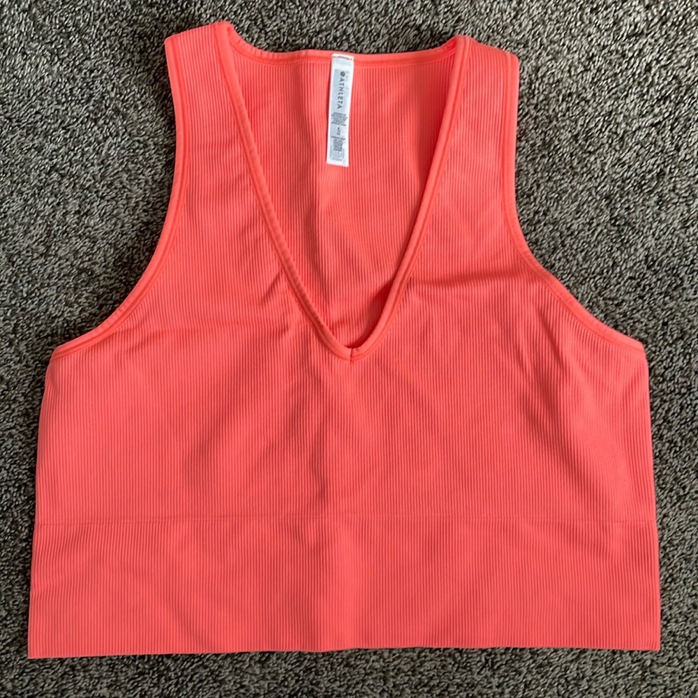 Athleta Aurora crop rib tank size XL